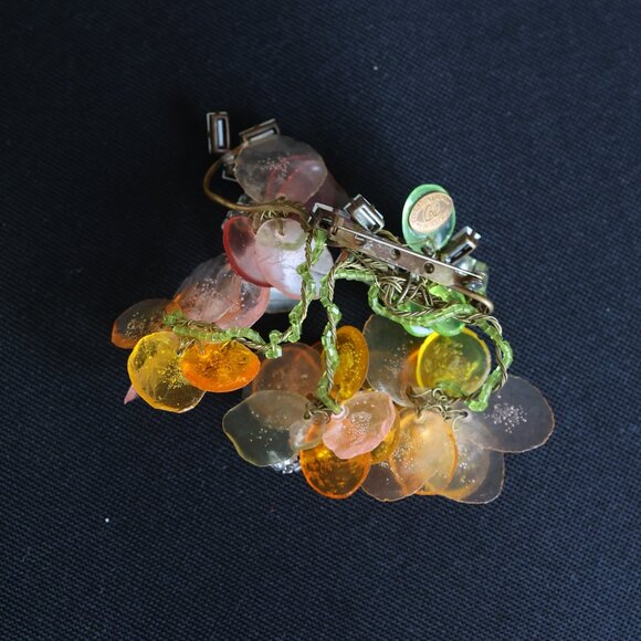 Christian Lacroix hand-wired animated impressionist flower petals BROOCH - Picture 5 of 9